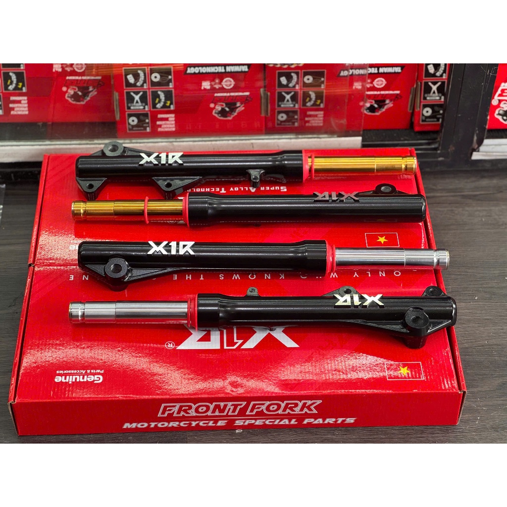Phuộc trước X1R vario ex150 - phuộc trước chính hãng X1R gắn vario ty 27 ex150 ty 31 - phụ kiện thay