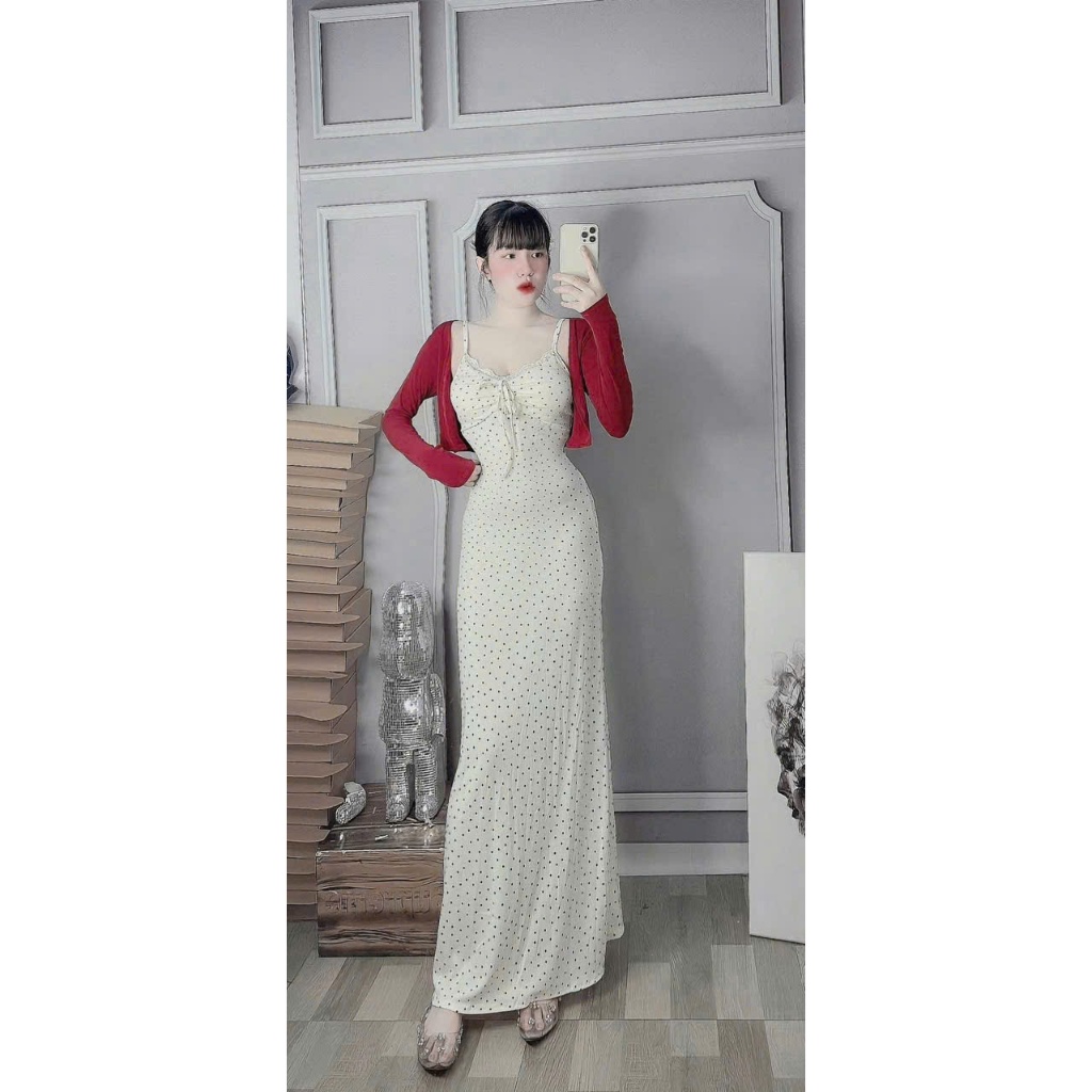 Váy Nữ Body 2 Dây Dáng Dài KANOMY D211, Đầm Body Nữ Thiết Kế Da Beo Phong Cách Thời Trang Kèm Áo | BigBuy360 - bigbuy360.vn