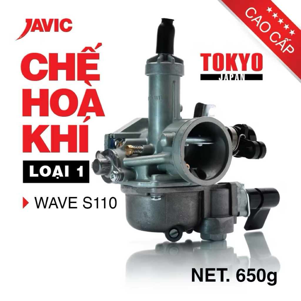 Chế hoà khí wave S110 , bình xăng con wave 110 hàng cao cấp loại 1