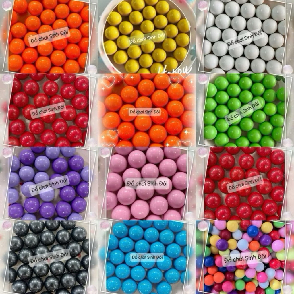 bi nhựa đặt ruột 25mm - bi nhựa to - phụ kiện bi các loại đồ chơi