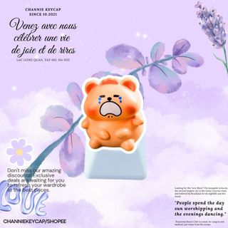 Bé Mũm Mĩm Hờn Dỗi Keycap Phím Cơ Lẻ Nút Phím Cơ
