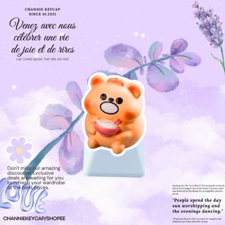 Bé Mũm Mĩm Hờn Dỗi Keycap Phím Cơ Lẻ Nút Phím Cơ