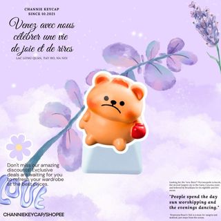 Bé Mũm Mĩm Hờn Dỗi Keycap Phím Cơ Lẻ Nút Phím Cơ