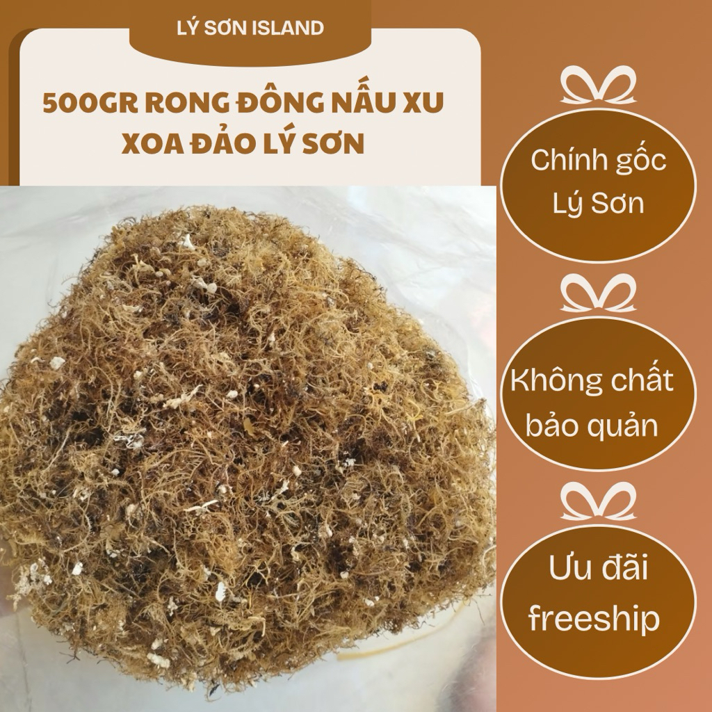 500GR RONG XU XOA LÝ SƠN (RAU ĐÔNG), RONG XU XOA  - RONG BIỂN NẤU XU XOA TỪ ĐẢO LÝ SƠN CHÍNH GỐC