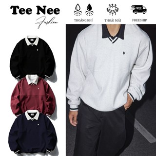  Áo sweater Nam Nữ có cổ chất 2 da Cotton cao cấp mịn bông mùa thu đông Form Rộng Unisex 