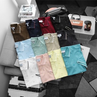  Áo polo nam cổ bẻ họa tiết trẻ trung form áo suông chất pique cotton bigsize 100kg 