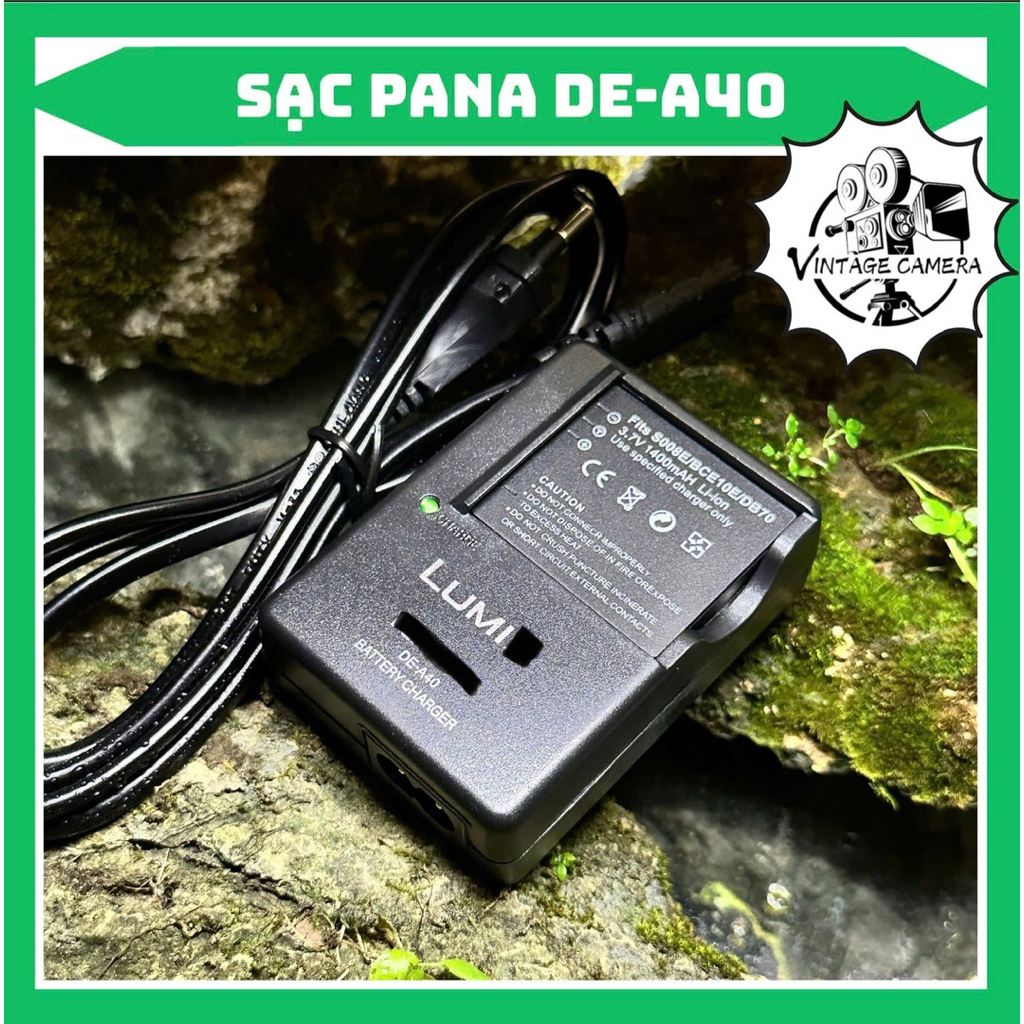 Sạc Pin Pana DMW-BCE10 / CGA-S008 Cao Cấp - Bộ Sạc DE-A40 Cho Lumix FX30, FX33, FX35, FX36, FX37, FX