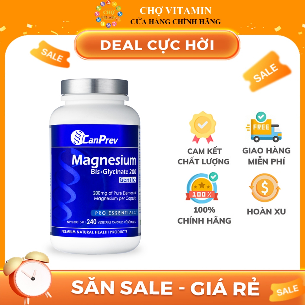 CanPrev Magnesium Bis-Glycinate 200 Gentle - Cải Thiện Giấc Ngủ, Giảm Căng Thẳng | BigBuy360 - bigbuy360.vn