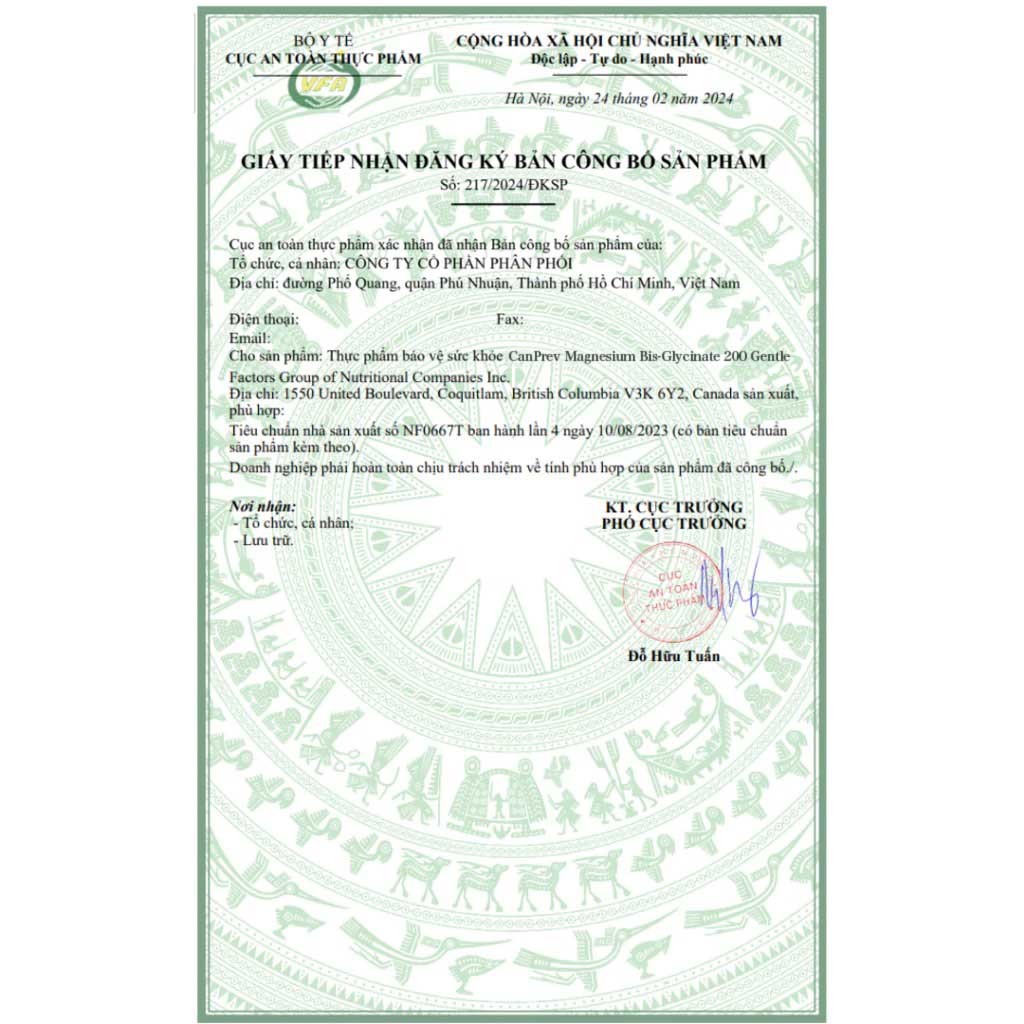 CanPrev Magnesium Bis-Glycinate 200 Gentle - Cải Thiện Giấc Ngủ, Giảm Căng Thẳng | BigBuy360 - bigbuy360.vn