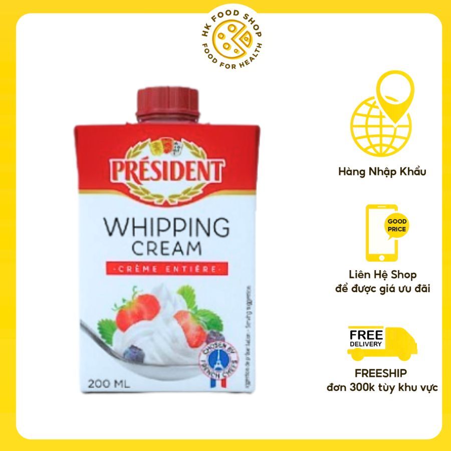Président Whipping Cream - Kem Sữa 200ml ( date 03/07/2026 )