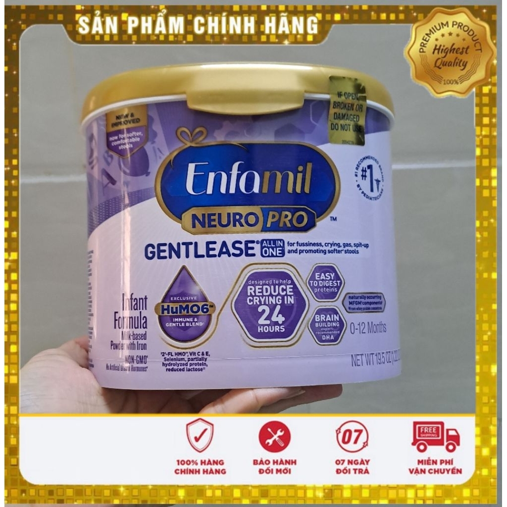 enfamil neuro gentlease cbo bé bị dị ứng 1 phần và bất dung nạp lactose đủ bill mỹ