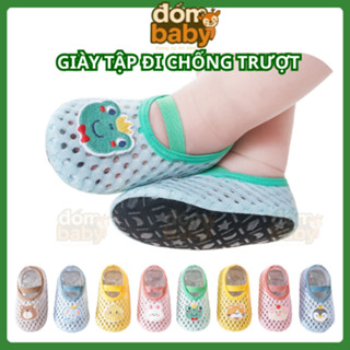Giày vớ tất tập đi có chống trượt, vải thoáng mát phù hợp cho bé 6-18 tháng  - huoudomshop