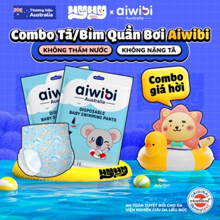   Combo 20  Tã Bỉm Quần Bơi Cho Bé AIWIBI Cao Cấp Chính Hãng Úc  - Tã Bỉm Bơi Chống Rò Rỉ Và Vi Khuẩn M L XL XXL XXXL 