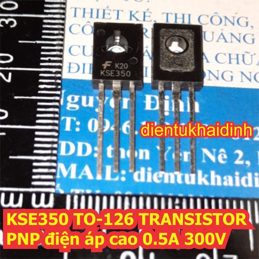 10 con KSE340 MJE340 KSE350 MJE350 TO-126 TRANSISTOR NPN / PNP điện áp cao 0.5A 300V kde7303