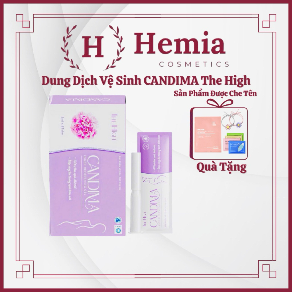 Dung Dịch Vệ Sinh Phụ Nữ CANDIMA THE HiGH 8GÓI x 5ml CHÍNH HÃNG - Gel Chăm Sóc Phụ Khoa