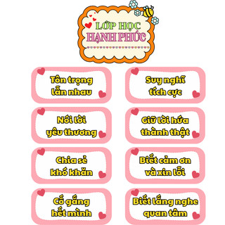 [Trang trí lớp hoc] Bộ lớp học hạnh phúc