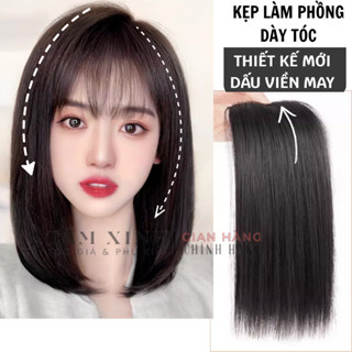 Tóc giả nữ đẹp kiểu kẹp phồng chân tóc 2 kẹp phím phồng chân tóc 2 bên