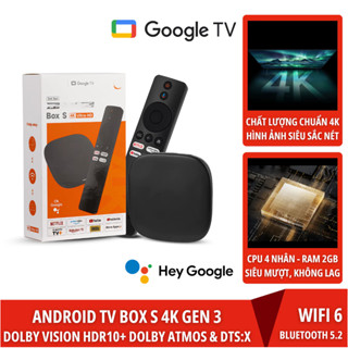 Mibox S Gen 2 Tivi box S 4K MDZ-28-AA / Mibox S Gen 3 4K UHD MDZ-32-AA Ram 2G bộ nhớ 32GB ( google TV), Android TV MiBox