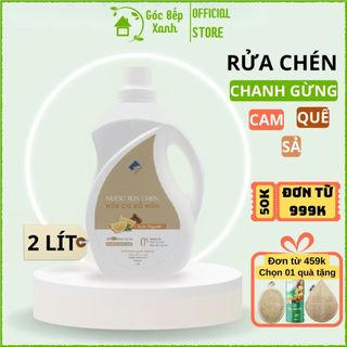  Nước rửa chén hữu cơ bồ hòn Ecocare 2L Góc Bếp Xanh – dịu da – tiết kiệm – 4 mùi chọn lựa 