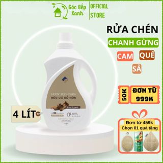 Nước rửa chén hữu cơ bồ hòn Ecocare 4L Góc Bếp Xanh – dịu da – siêu tiết kiệm – 4 mùi chọn lựa