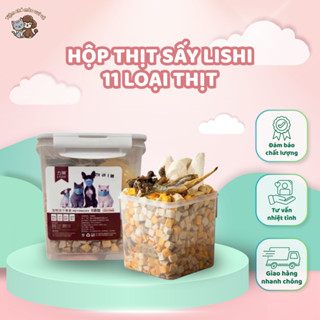 Hộp thịt sấy Lishi - Đồ ăn dinh dưỡng cho chó mèo - Thịt sấy lạnh giữ trọn dưỡng chất