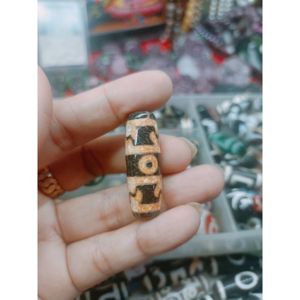 DZI tây tạng 3 mắt. DZI hỏa công.