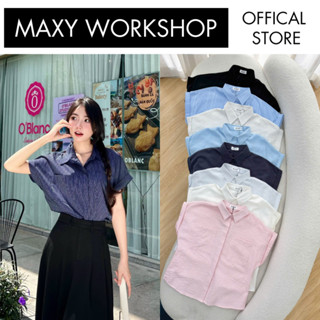 Áo sơ mi nữ công sở ngắn tay hai túi tay cánh dơi Pocket Sleeve Shirt Maxy Workshop