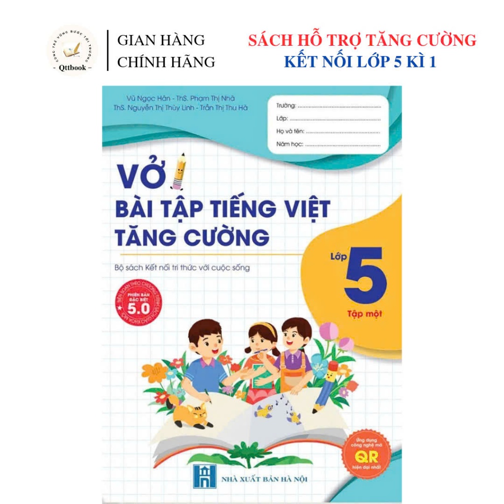 Sách - [ Lớp 5 - học kì 1 - Kết nối tri thức ] - Vở bài tập Tiếng Việt tăng cường lớp 5 tập 1