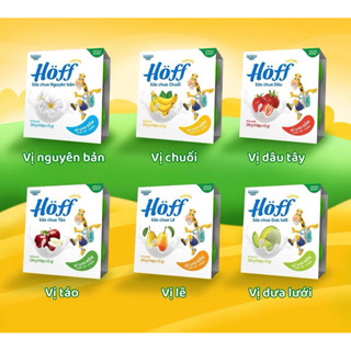   Combo 6 lốc   Sữa chua trẻ em Hoff 6 vị cho bé ăn dặm từ 6 tháng tuổi hỗ trợ tiêu hóa bổ sung lợi khuẩn  24hộp x 55g  