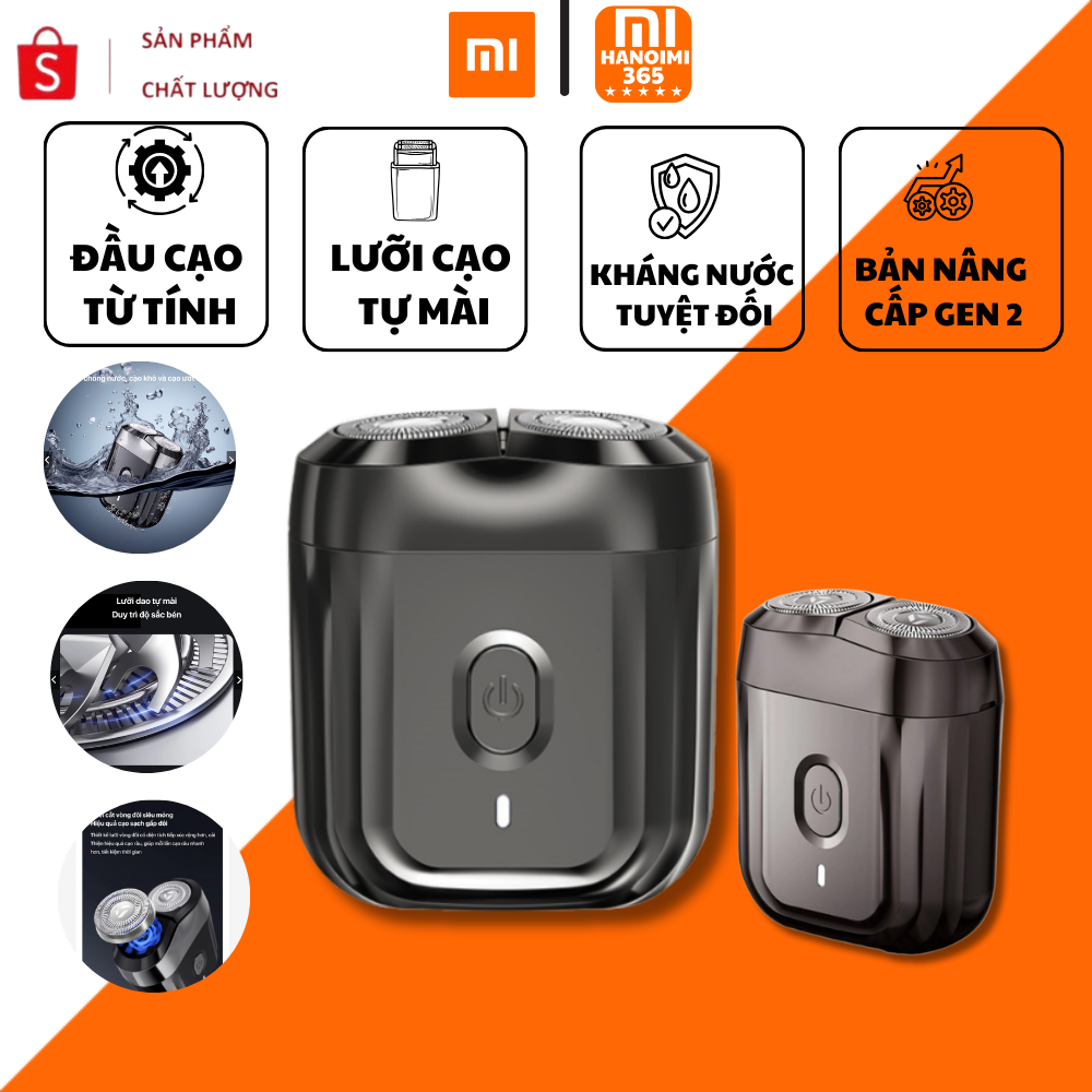 Máy Cạo Râu Xiaomi Mini SIX Pro Gen 2 – Lưỡi Dao Kép Chống Rỉ, Mài Tự Động, Kháng Nước IPX7