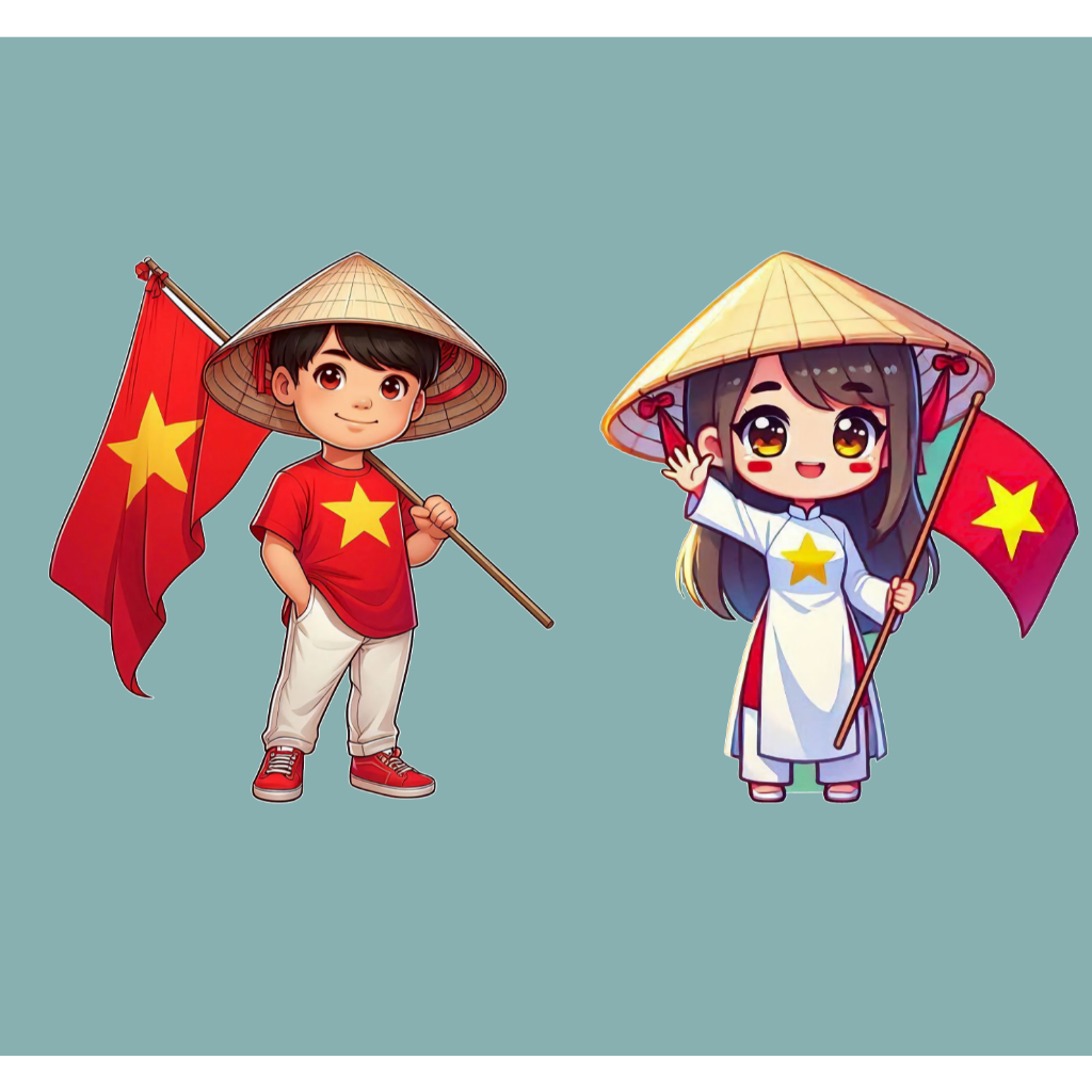 Tem UV Phản Quang 7 Màu Thanh Niên Yêu Nước - Decal Dán Cánh Cửa, Dán Kính Xe ô Tô, Xe Máy