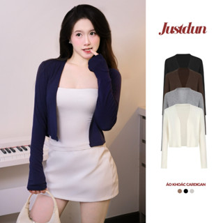 Áo Khoác Cardigan dáng vừa cotton lông mịn Justdun-201