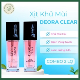 Combo 2 lọ xịt khử mùi hôi nách Deora clear Quyên lara