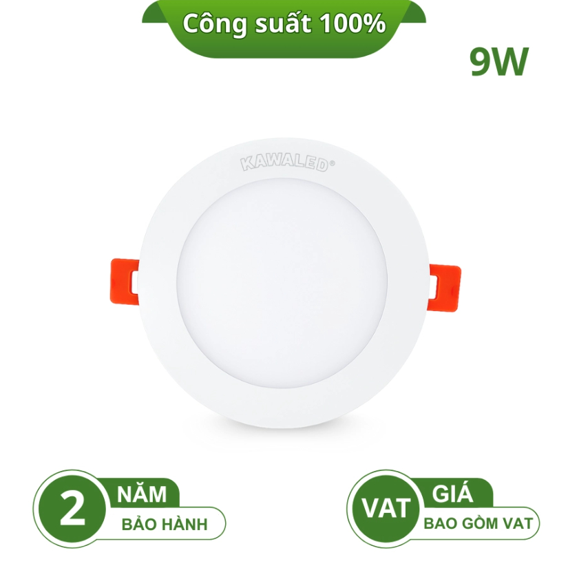 Đèn Led panel mỏng âm trần, lỗ khoét 135mm, bảo hành 24 THÁNG DL135 - Kawaled (có xuất VAT)