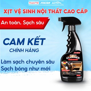 Chai xịt vệ sinh nội thất xe ô tô FOCAR INTERIOR CLEANER từ Đức giúp làm sạch sâu vết ố bẩn bảo vệ đồ da nhựa