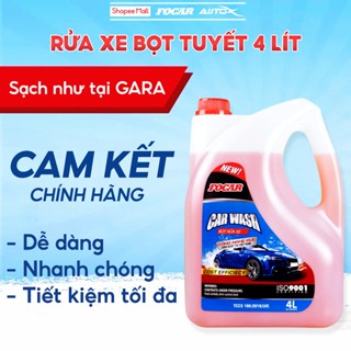 Nước rửa xe bọt tuyết Focar 4 lít vệ sinh ô tô xe máy làm sạch sâu siêu tạo bọt rửa xe nhanh tăng độ bóng cho sơn xe