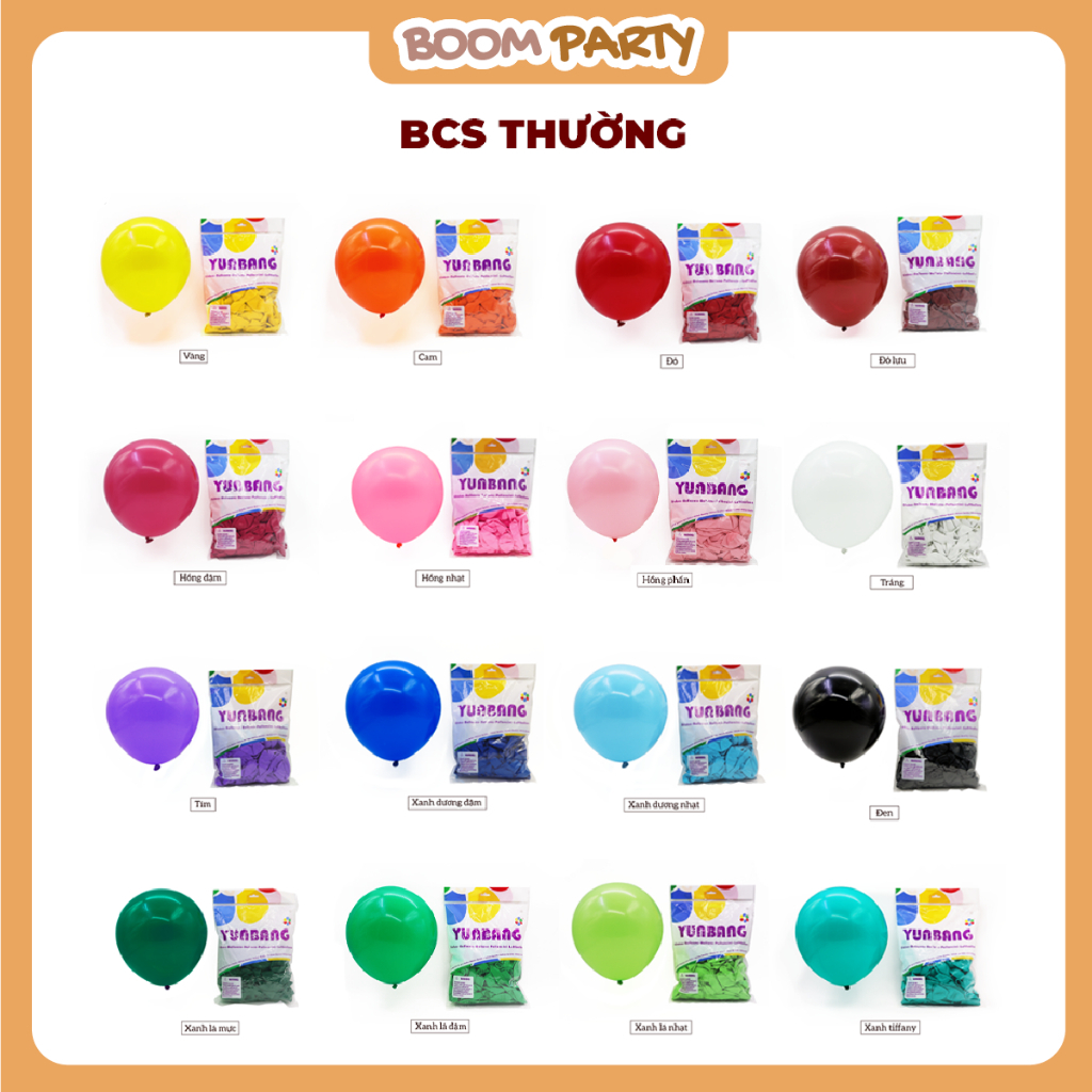 Set 50 - 100 Qủa Bong Bóng Thường Trang Trí Sinh Nhật Boom Party  ,Bóng Bay Trang Trí,Sự Kiện, Party