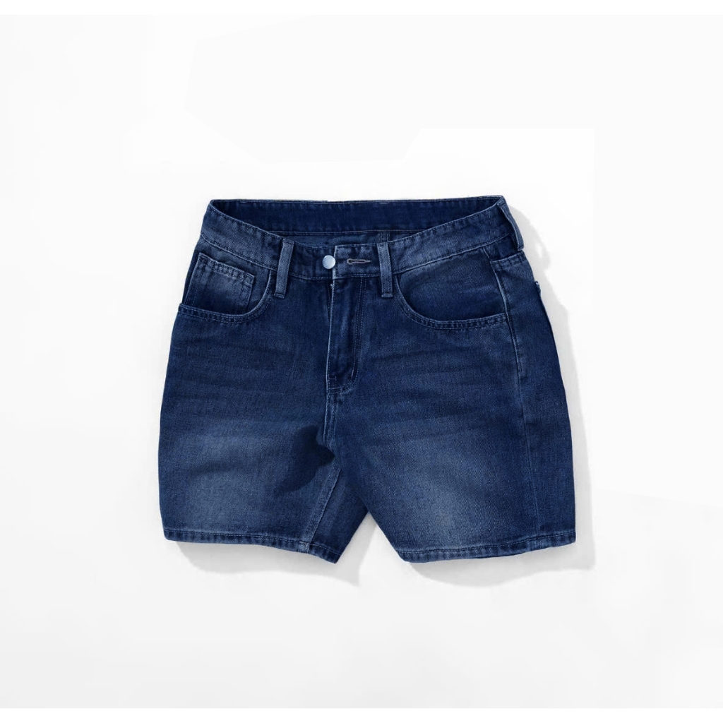 quần ngố jean nam đen trơn, vải cotton không co giãn 225