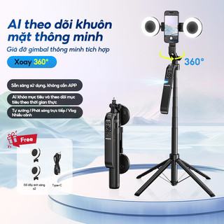  MODOFO1m8 chân máy quay cây chụp hình livestream video 360 độ điện thoại gậy selfie chống rung remote chụp ảnh bluetooth 