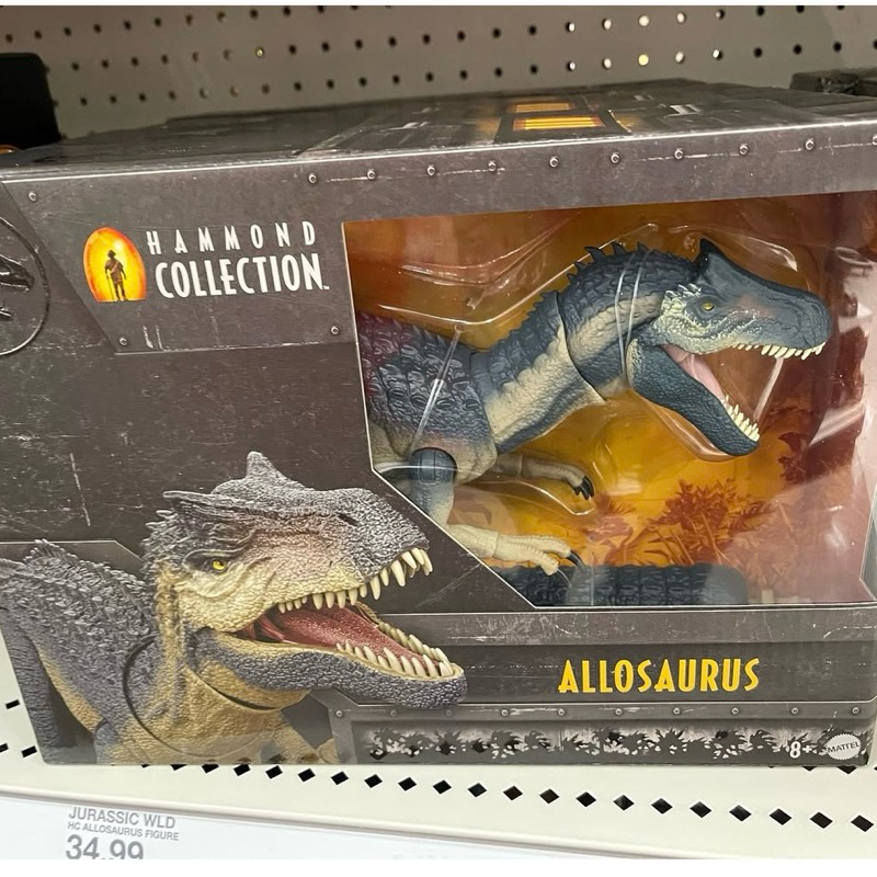 Jurassic World chính hãng Mattel;Mô hình khủng long ăn thịt Allosaurus Hammond Collection,Quà tặng s