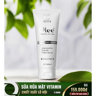 Sữa Rửa Mặt Chiết Xuất Nha Đam Dịu Nhẹ Cho Da Nhạy Cảm Olee | Tuýp 180ml