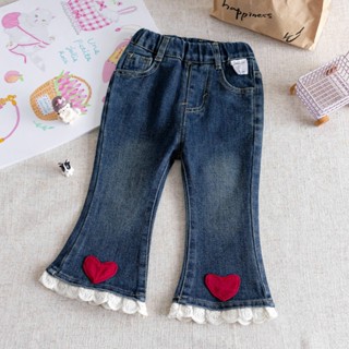 [Bongkids] - QL5 - Quần jean ống loe  cho bé gái chất liệu mềm xịn đẹp, kiểu dáng dễ thương có đủ sz cho bé từ 12 - 40kg