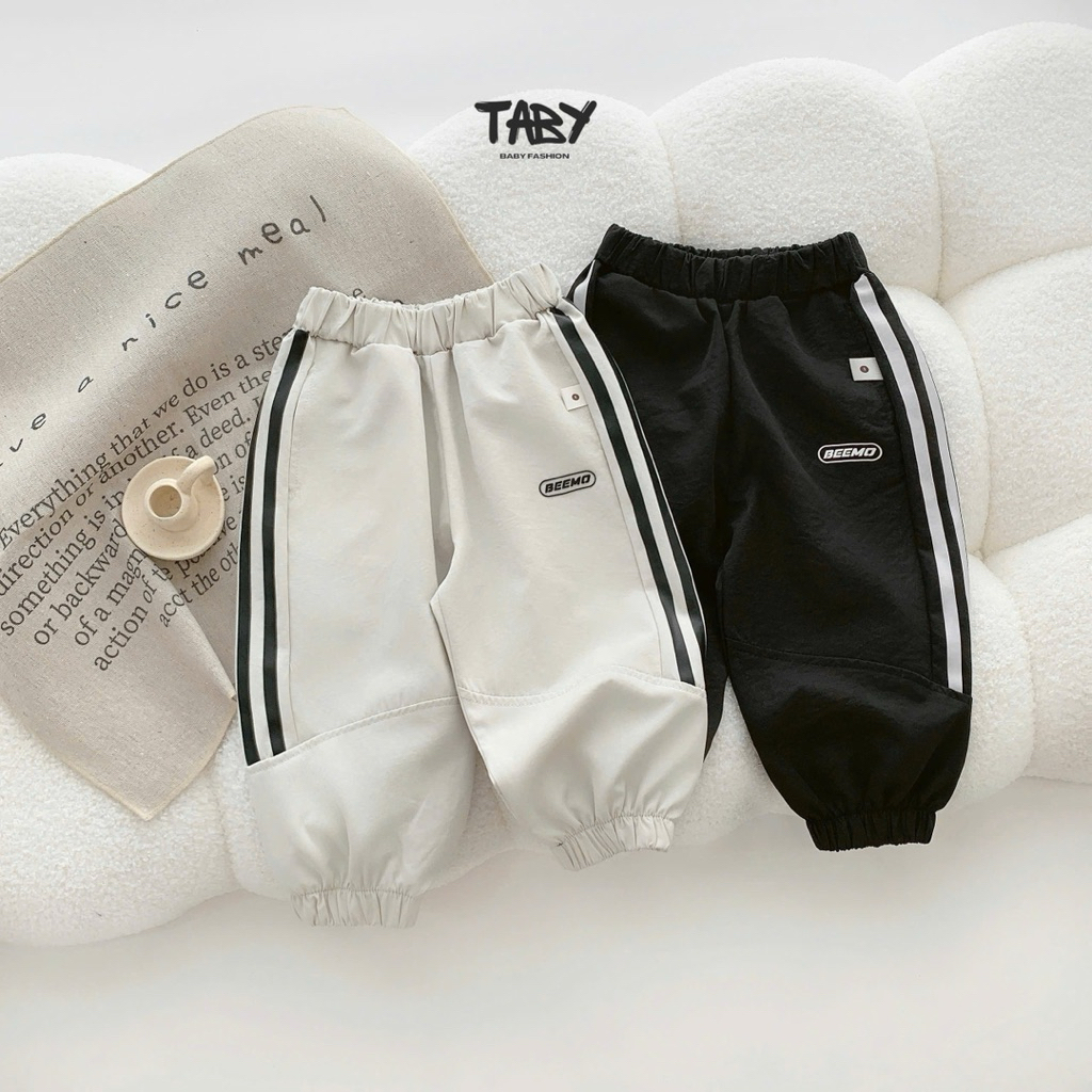 5300QDB Quần gió thể thao Taby Kids, chất liệu vải gió nhẹ thoáng mát, cạp chun thoải mái cho bé 9-2