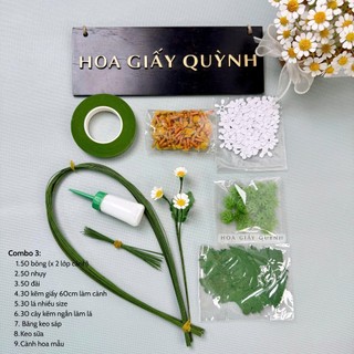 Combo nguyên liệu làm hoa Cúc Tana giấy (có nhiều lựa chọn , khách đọc kỹ thông tin )