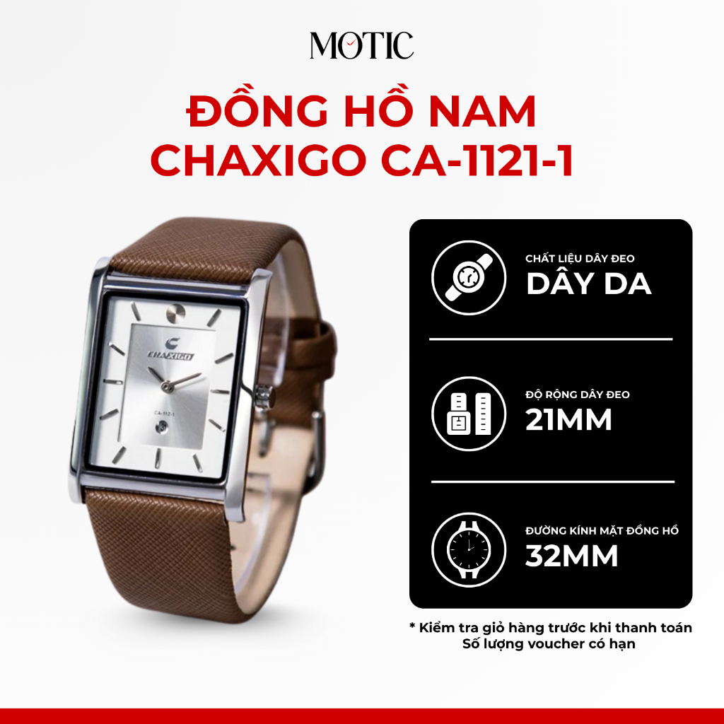 Đồng hồ nam Chaxigo CA-1121-1 dây da thời trang dành cho nam