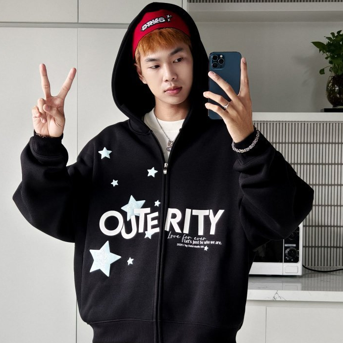 Áo Khoác Outerity Hoodie Blink Star Mũ to dày dặn bigsize Localbrand 2024