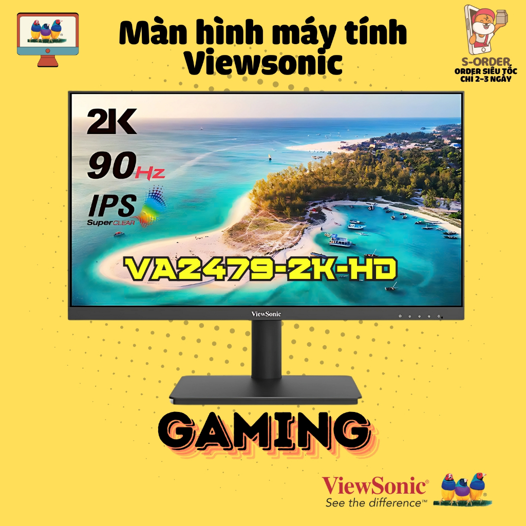 Màn hình 24" 2K Viewsonic VA2479-2K-HD HDR10 Công nghệ bảo vệ mắt chính hãng mới 100% | BigBuy360 - bigbuy360.vn