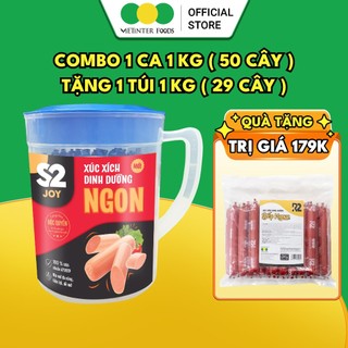  Ca 1KG Xúc Xích Heo Ngon Dinh Dưỡng Tiệt Trùng S2 Vietinter Foods 