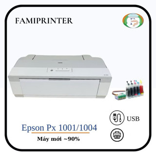  Máy in phun màu khổ A3 Epson PX‐1001   PX‐1004 Japan – 5 màu độ phân giải cao in ảnh & tài liệu 