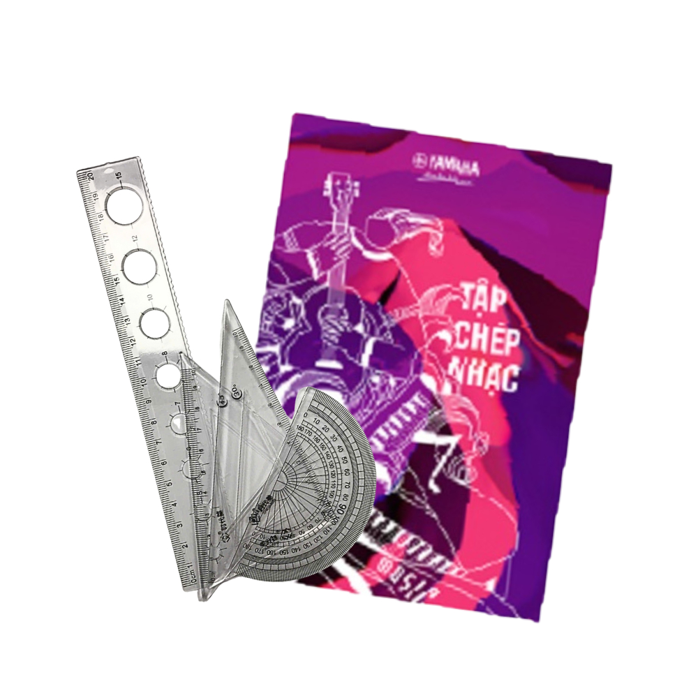[QUÀ TẶNG KHÔNG BÁN] SỔ CHÉP NHẠC + BỘ DỤNG CỤ HỌC TẬP YAMAHA MUSIC